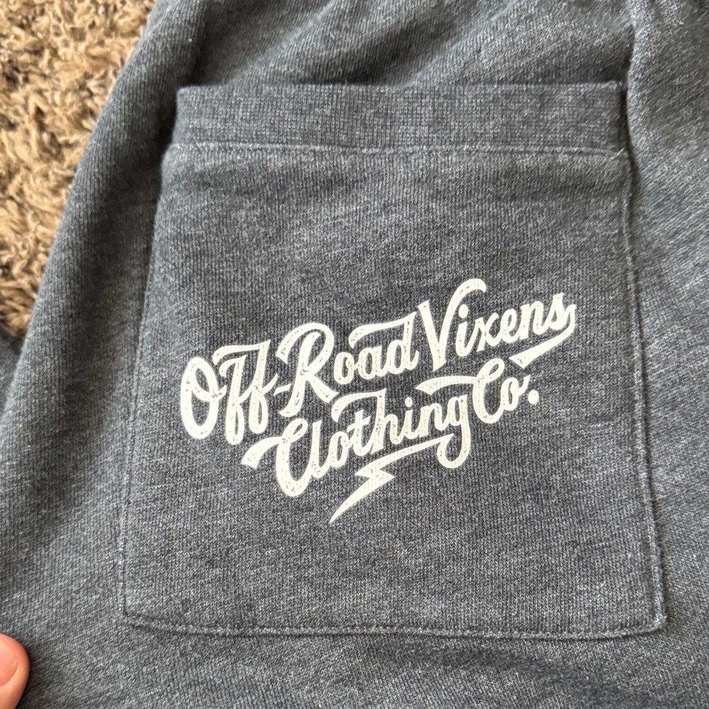 Off-Road Vixens Women’s Charcoal Gray Jogger Sweatpants - Picture 2 of 6